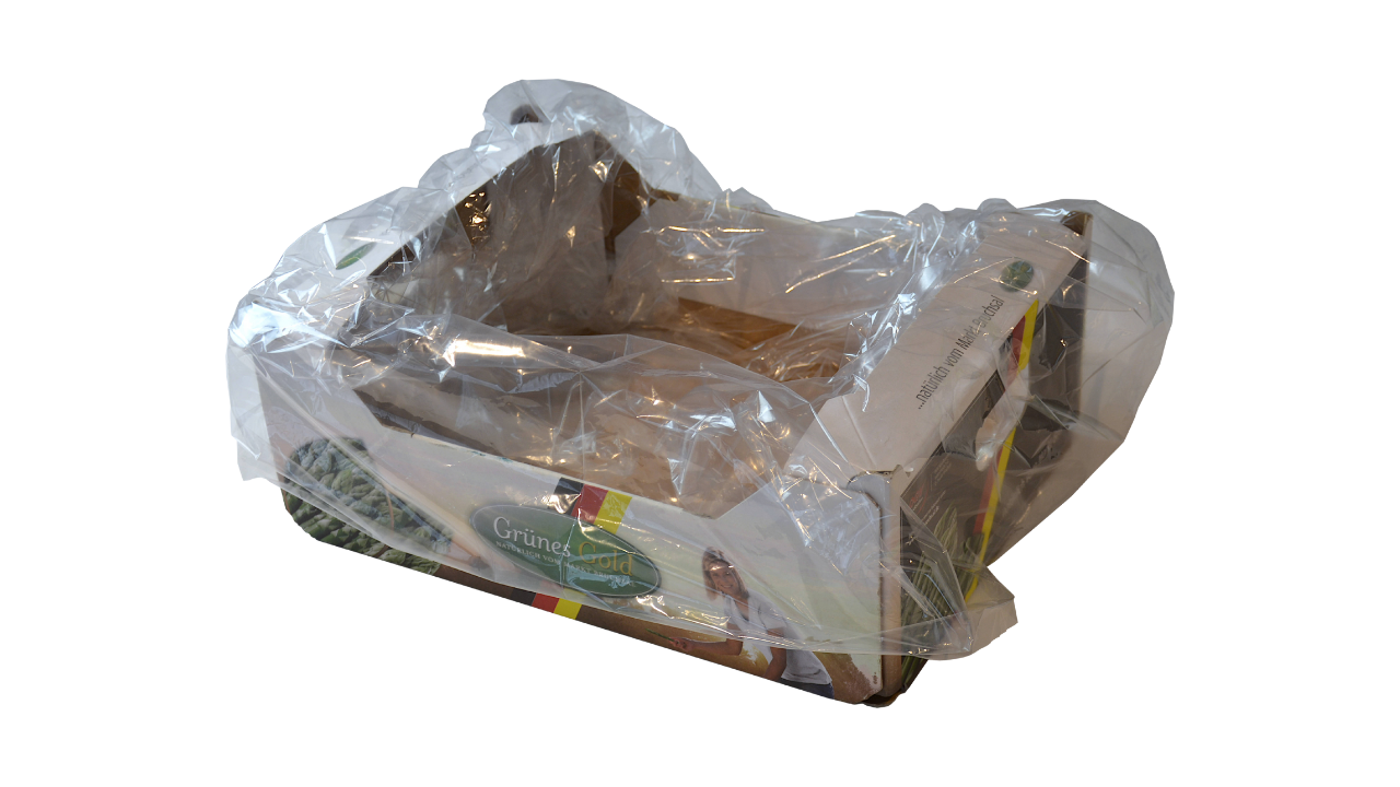 Seitenfaltenb., für 5kg Spargelsteigen 410+300x550mm, 30µ, transparent