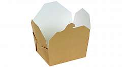 Naturesse Take away Box, braun/weiß 110x125x65mm, 800ml