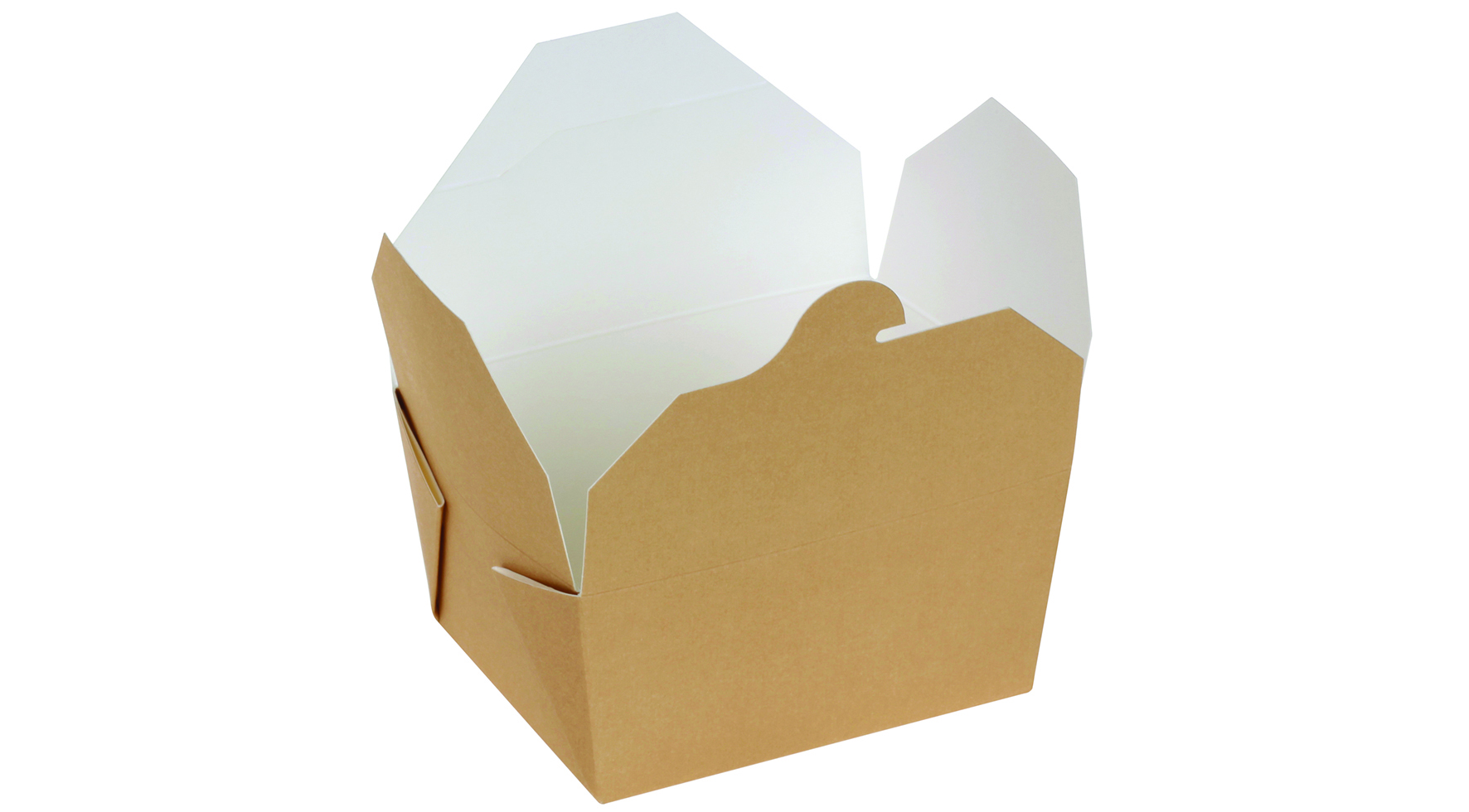 Naturesse Take away Box, braun/weiß 110x125x65mm, 800ml