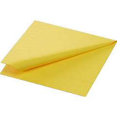 Duni-Zelltuch-Serviette, 24x24cm,3-lagig 1/4 Falz, gelb