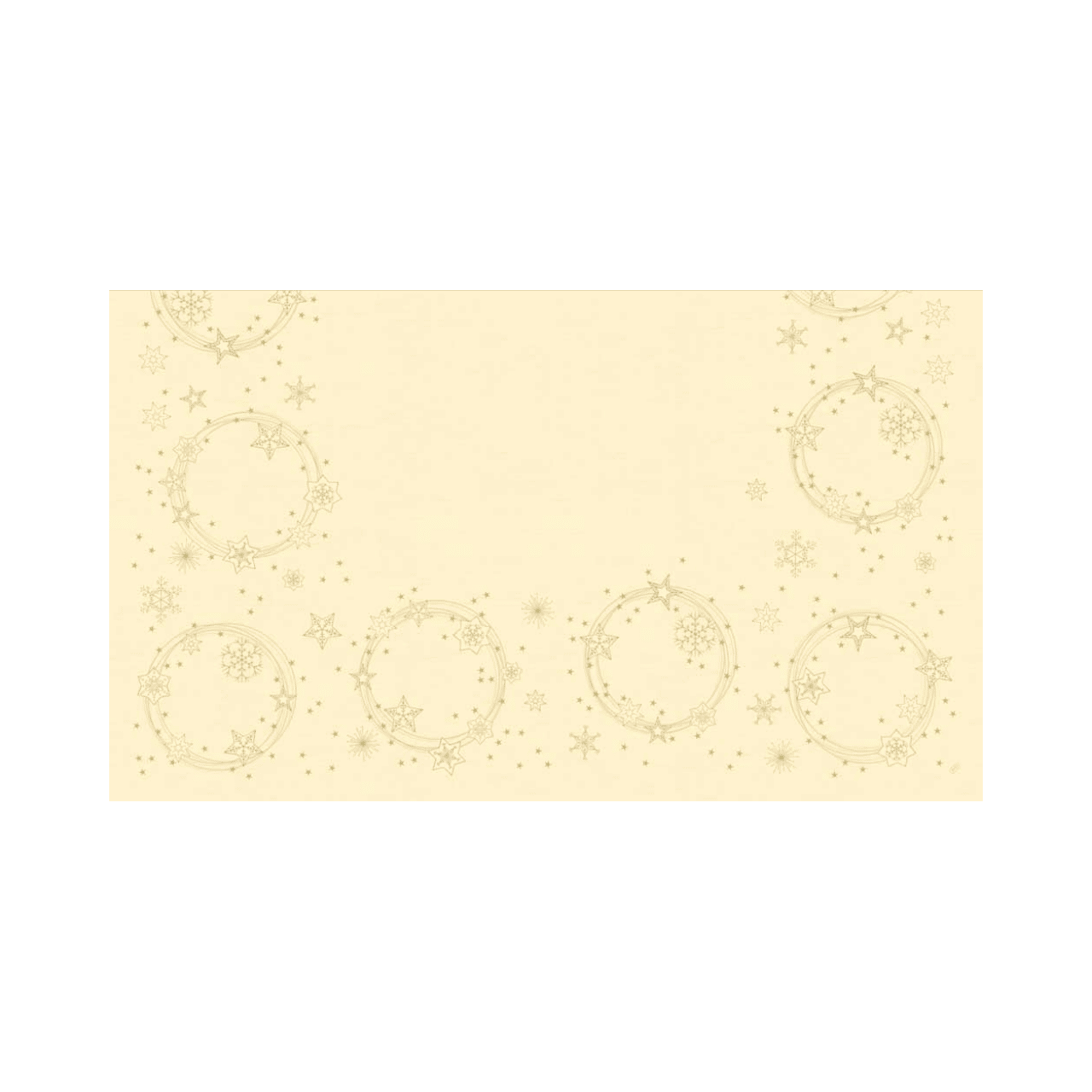 Dunisilk-Mitteldecke, 84x84cm, 'Star Shine' cream