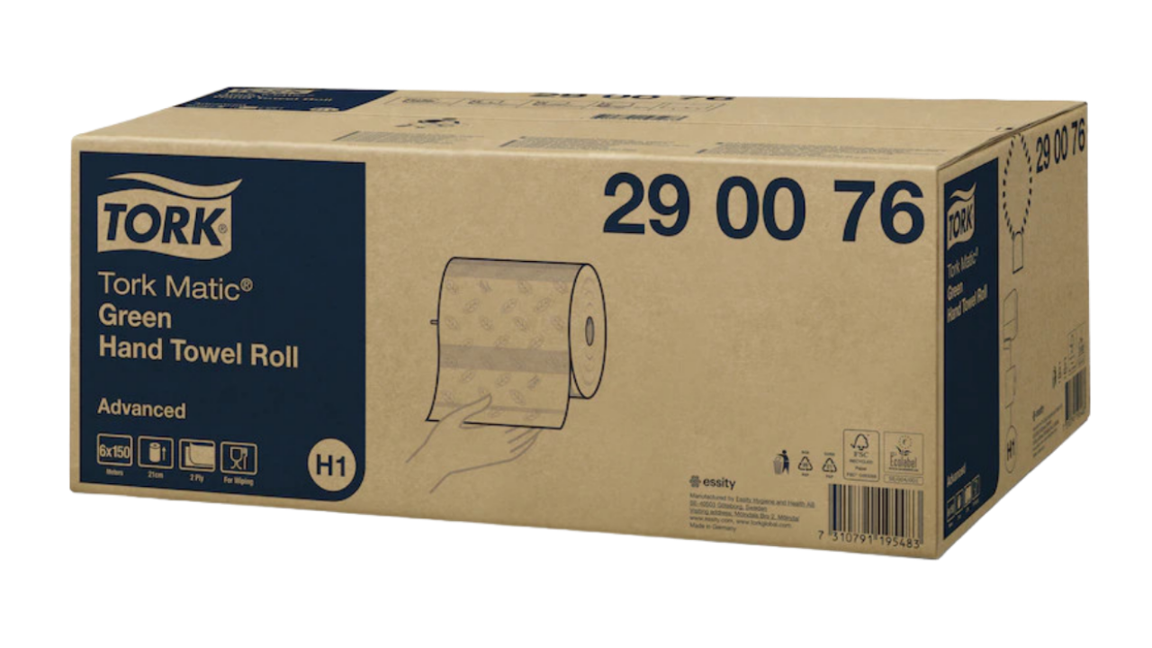 Tork Matic Advanced, Rollenhandtuch, H1 gr&uuml;n, 2-lagig, Tissue, 21x150m