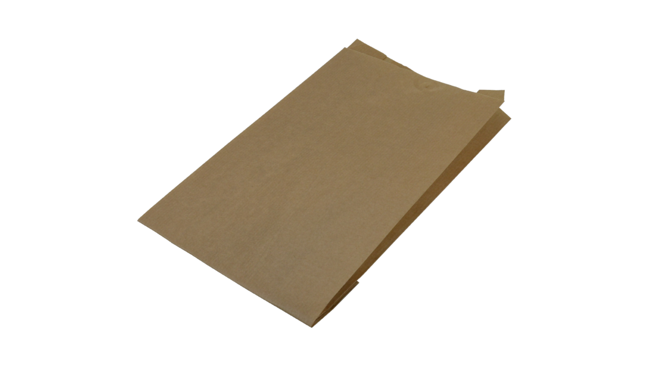 B&auml;ckerfaltenbeutel, 12x5x24cm, braun Kraftpapier, Natronbraun