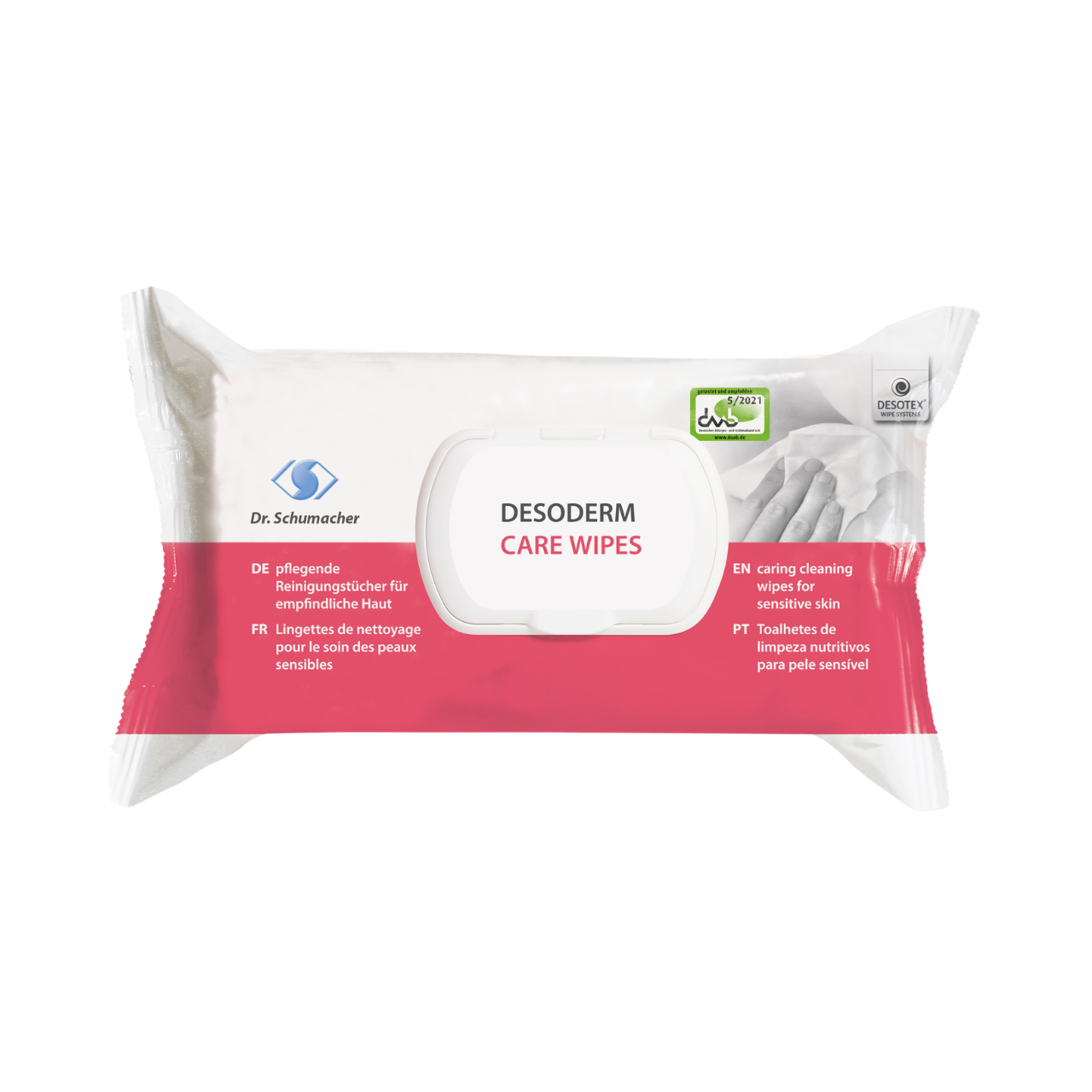 Hautreinigungs-&amp; Pfleget&uuml;cher Desoderm, Care Wipes, 80 T&uuml;cher