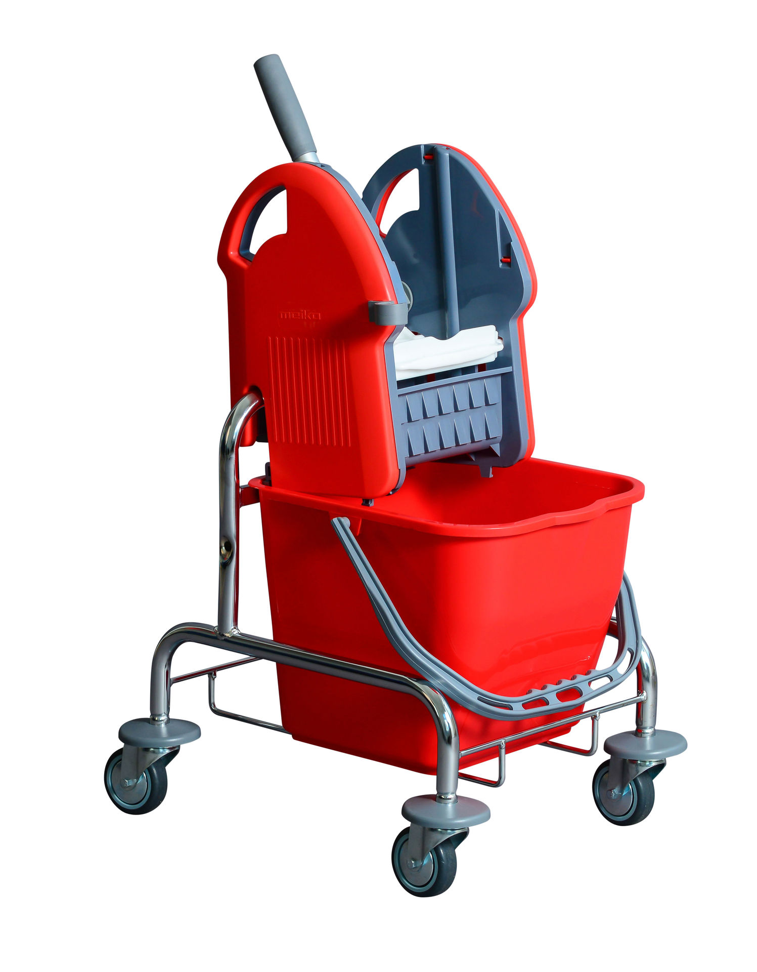 Einfachfahreimer, Chrom-Fahrgestell, Presse 4T, 25 Liter