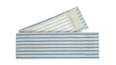 Microfaser-Borstenmop, für PVC, Pakett und Laminat, weiß/blau, 40cm