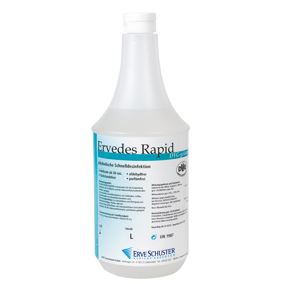 Schnelldesinfektion Ervedes Rapid, 1 Liter