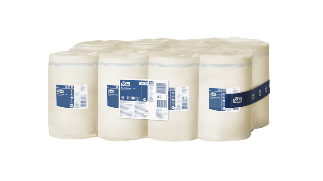 Tork Wischtuch Universal, wei&szlig;, 1-lagig, 21,5cmx120m, Innenabroll. Mini, M1