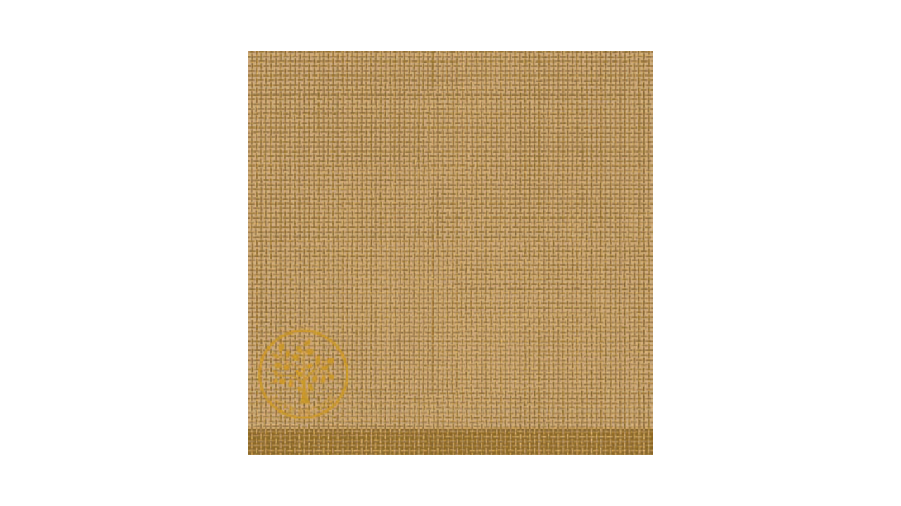Linclass-Serviette, 40x40cm, 1/4-Falz, 'Love Nature-Jute' naturbraun
