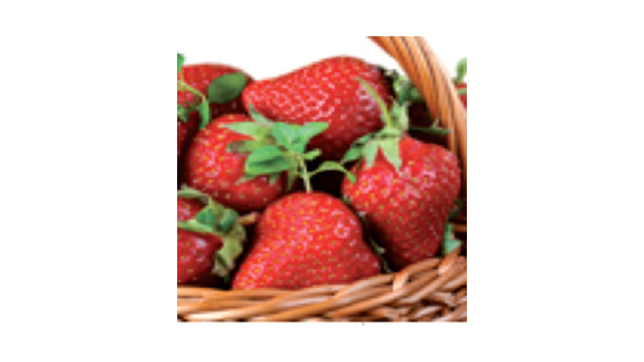 Zelltuch-Serviette, 33x33cm, 3-lagig, 1/4-Falz, 'Strawberry Basket'