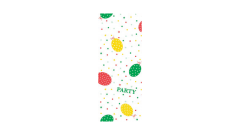 Linclass-Tischläufer, 0,40x24m, 'Party Ballons' rot-grün