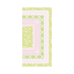 Linclass Mitteldecke, 80x80cm, 'Hermine' rosa-lime