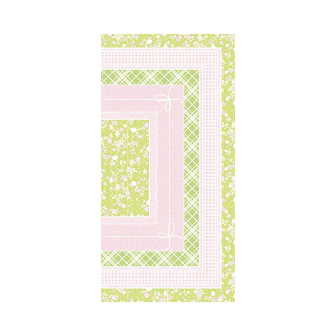 Linclass Mitteldecke, 80x80cm, 'Hermine' rosa-lime