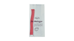 Metzgerfaltenbeutel, 12x5x25cm, gebl. Kraftpapier, 'Ihr Metzger', (615)