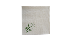 Gras-Serviette, 24x24cm, 2-lagig, 1/4 Falz, natur 'in mir steckt Gras'