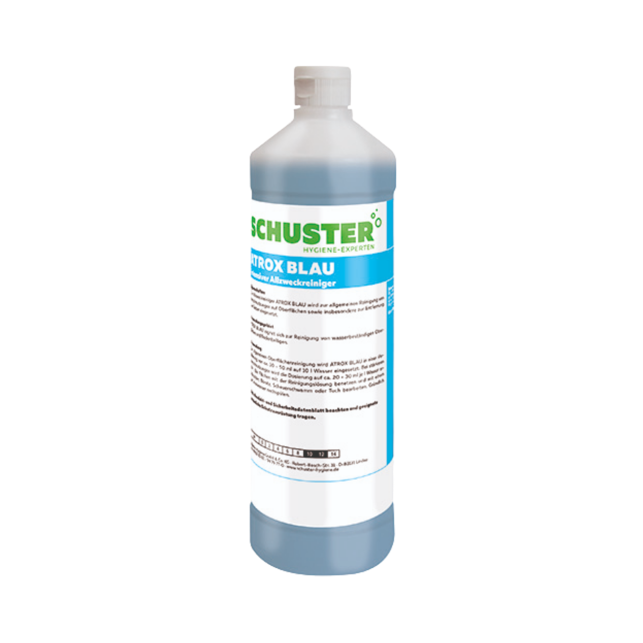 Fettl&ouml;ser Atrox blau, salmiakverst&auml;rkt, fl&uuml;ssig, klar, 1 Liter
