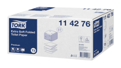 Tork Premium, Toilettenpapier, hochwei&szlig;, Einzelblatt, 2-lagig, 11x19cm, T3