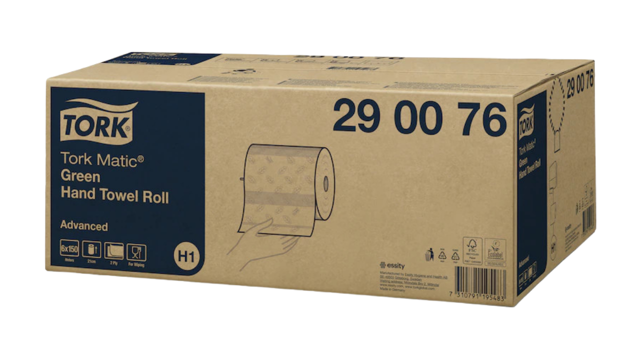 Tork Matic Advanced, Rollenhandtuch, H1 gr&uuml;n, 2-lagig, Tissue, 21x150m