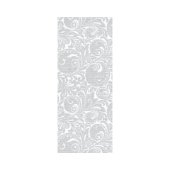 Linclass-Tischl&auml;ufer, 0,40x24m, 'Jordan' wei&szlig;/silber