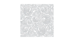 Linclass-Serviette, 40x40cm, 1/4-Falz, 'Jordan', wei&szlig;/silber