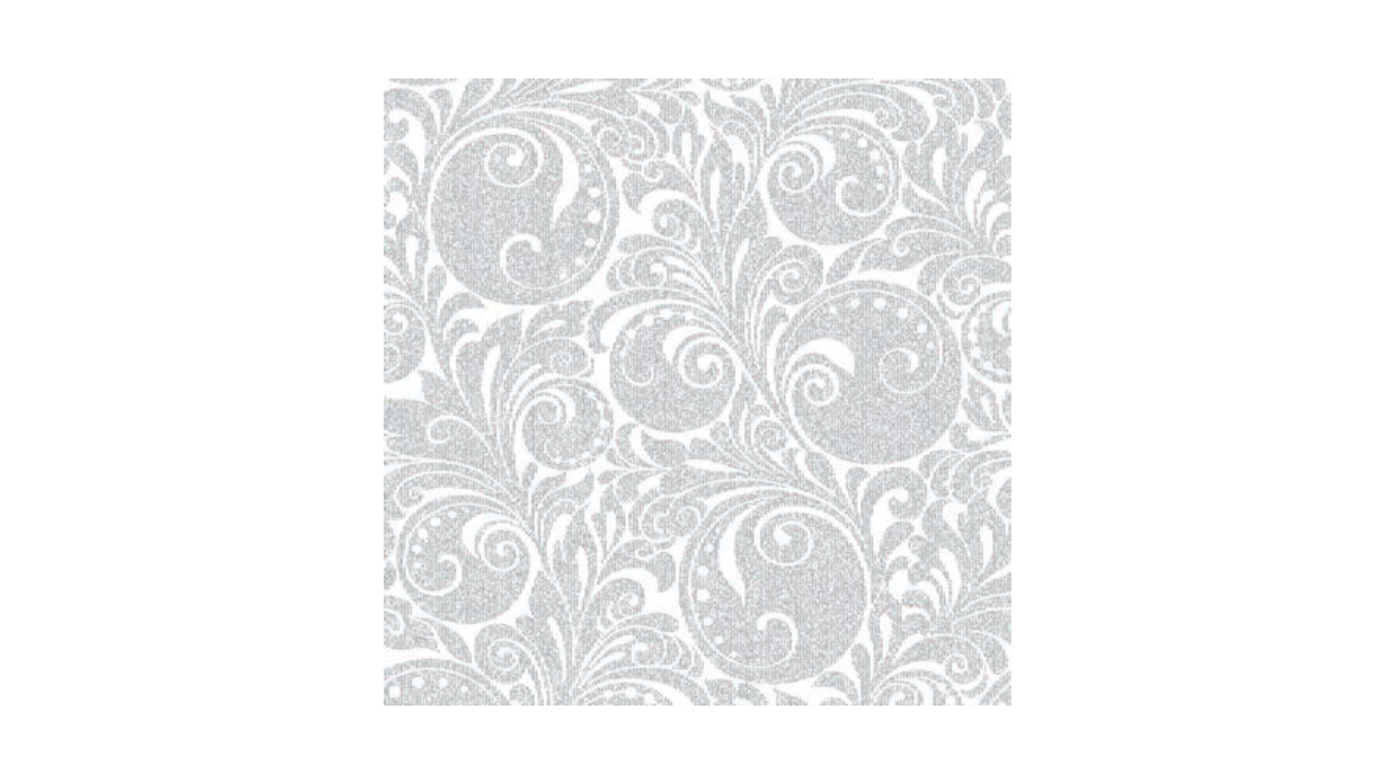 Linclass-Serviette, 40x40cm, 1/4-Falz, 'Jordan', wei&szlig;/silber