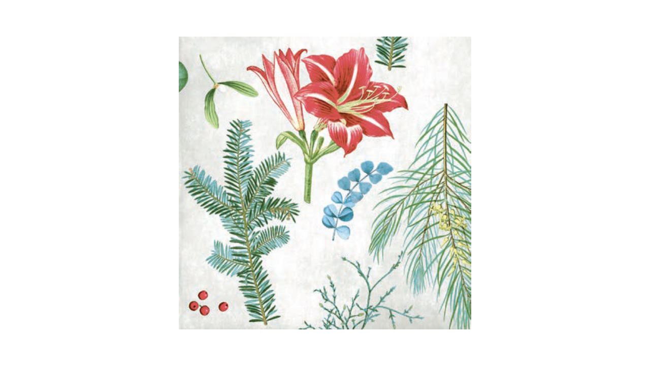 Linclass-Serviette, 40x40cm, 1/4-Falz, 'Amaryllis''