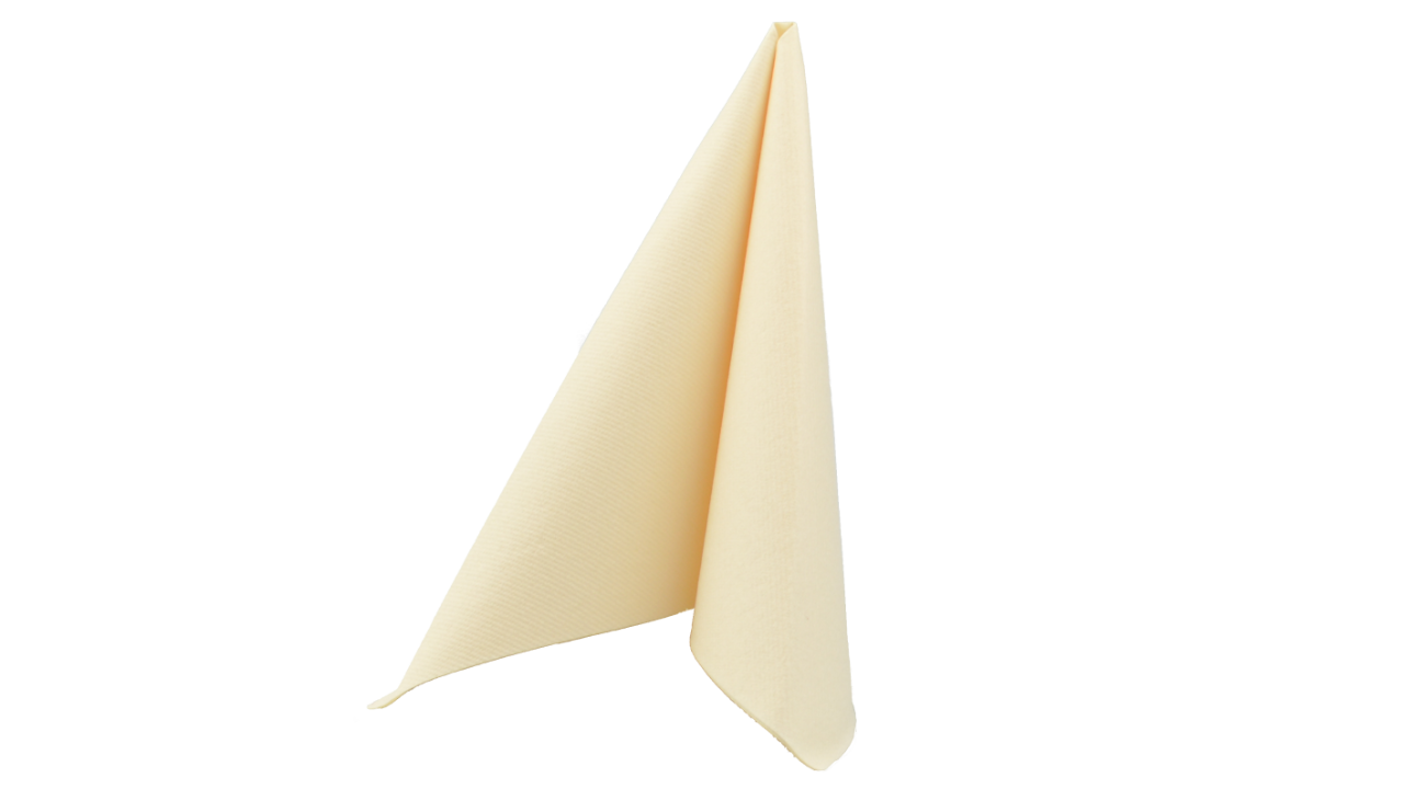 Airlaid-Serviette, 40x40cm, 1/4 Falz, champagner