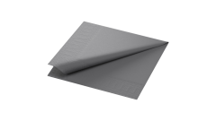 Duni-Zelltuch-Serviette, 33x33cm, 3-lagi 1/4 Falz, granite grey