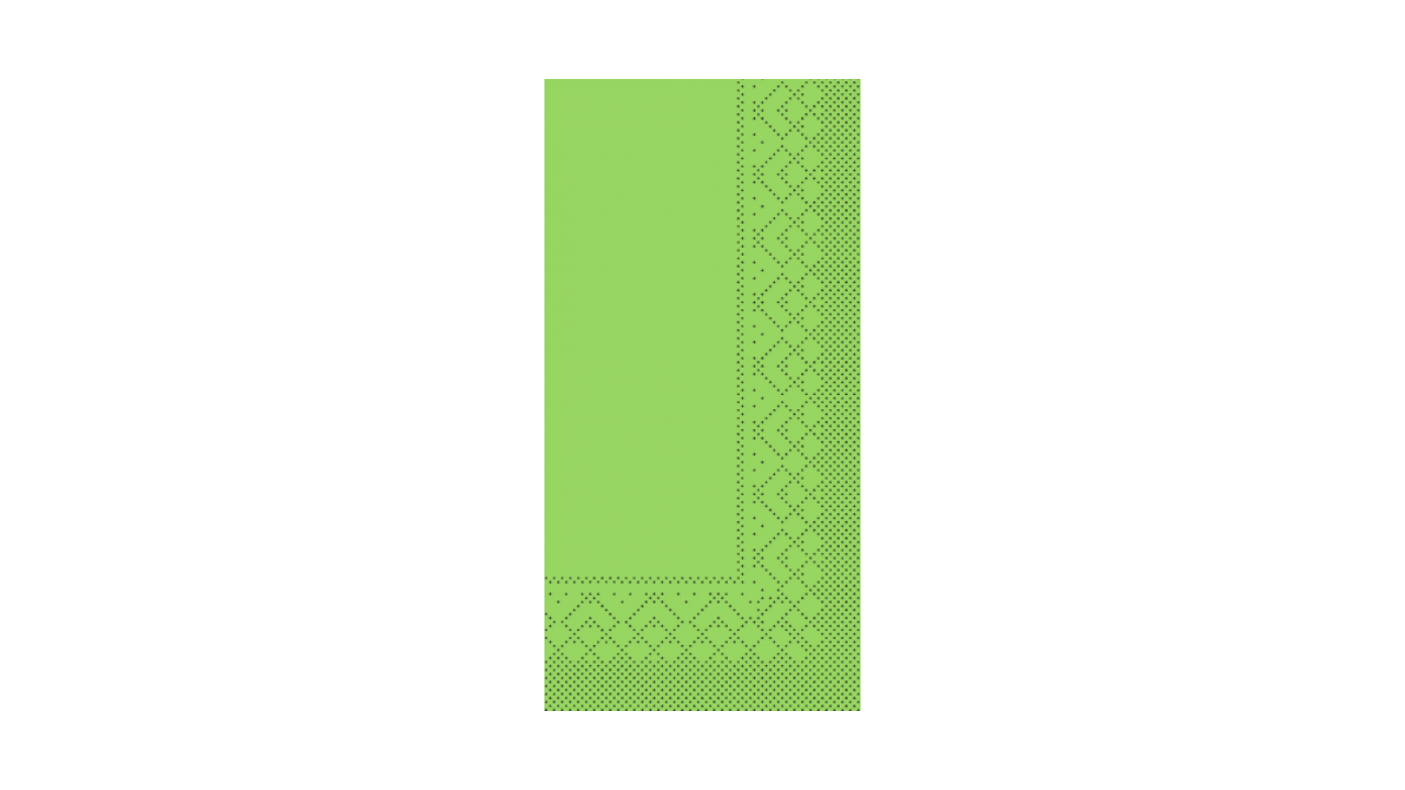 Mank-Zelltuch-Serviette,33x33cm,3-lagig, 1/8 Kopffalz, kiwi