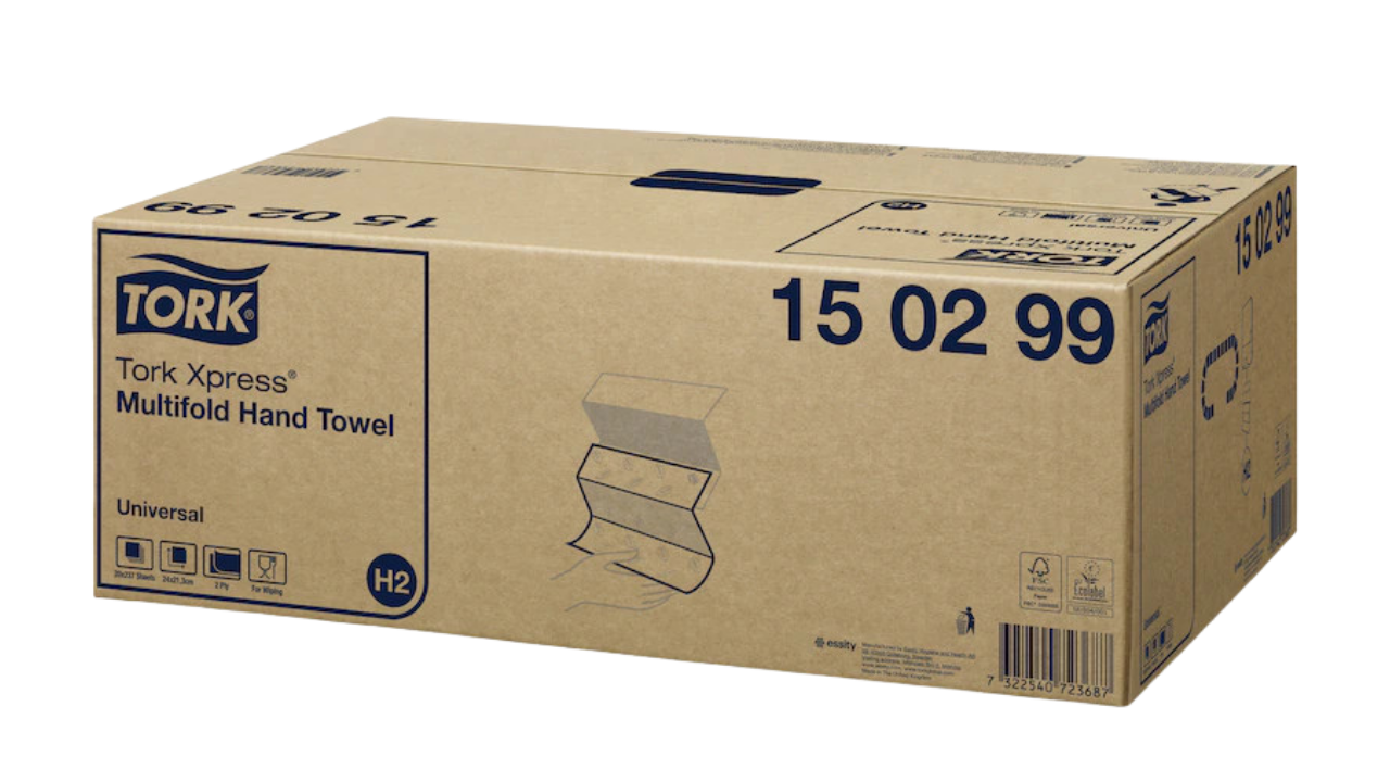 Tork Xpress&reg; Universal Handtuch, H2 2-lagig, Miltifold 21,3x23,4cm, hochwei&szlig;