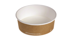 Naturesse Salatschale Kraft-Papier, rund Ø185x65mm, ca. 1200ml braun/weiß