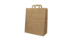 Papier-Tragetasche, 32x16x39cm, Außenhenkel, Kraftpapier 70g/qm, braun