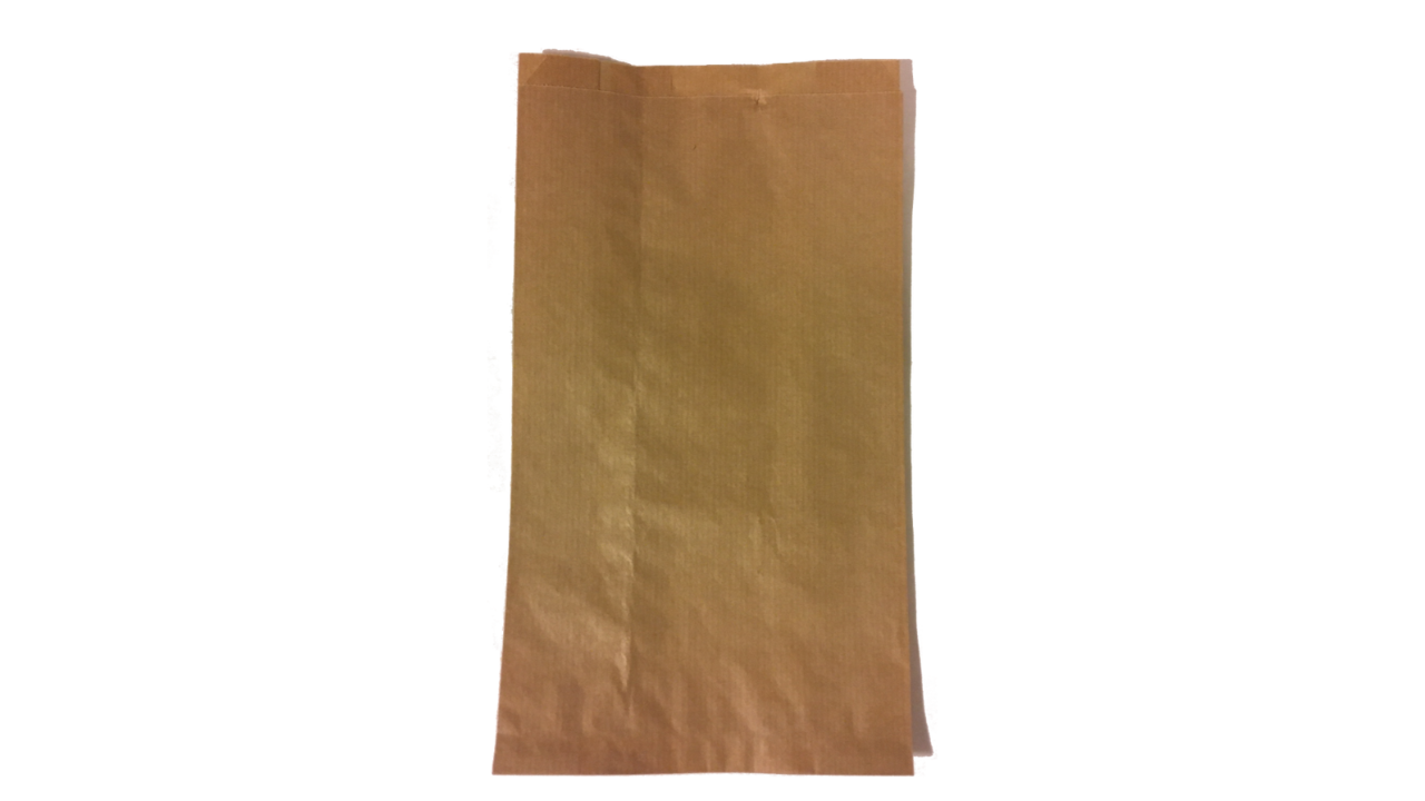 Bäckerfaltenbeutel, 20x7x32cm, braun, Kraftpapier, Natronbraun
