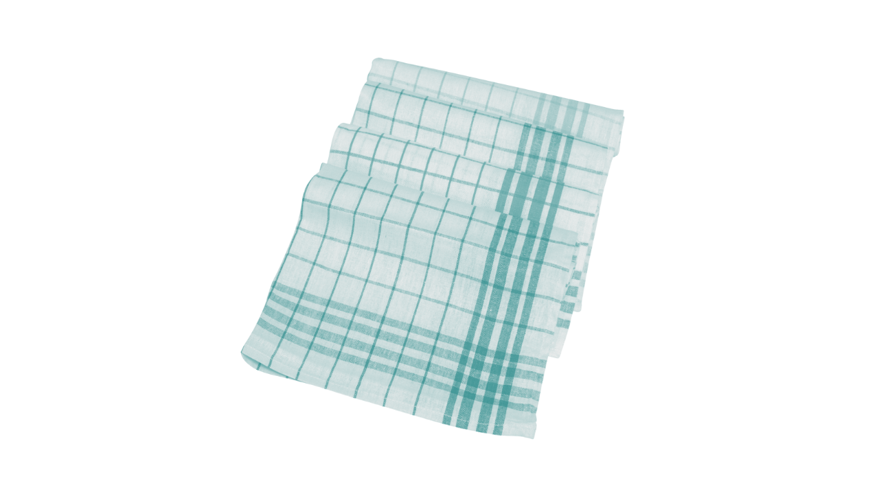 Geschirrtuch, Baumwolle, klassisches Muster, 50x70cm, gr&uuml;n (10er)