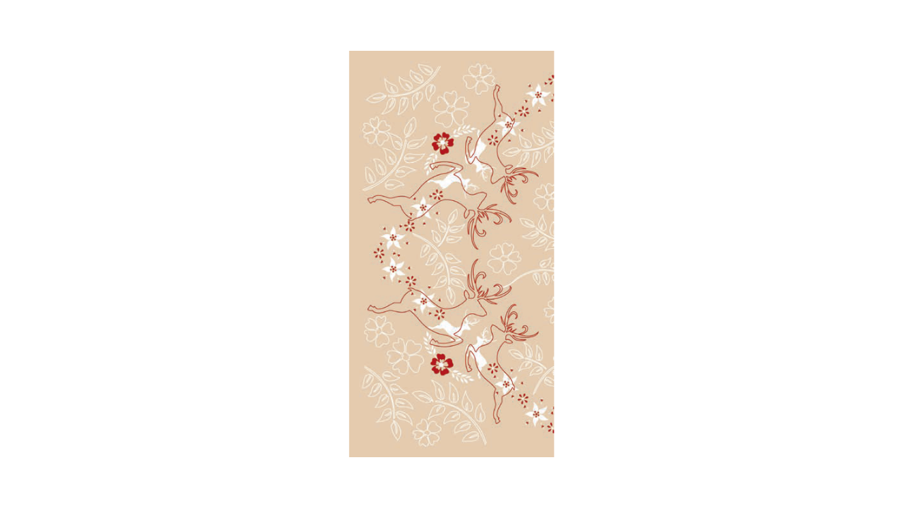 Linclass-Mitteldecke, 80x80cm, 'Leonard' beige-bordeaux