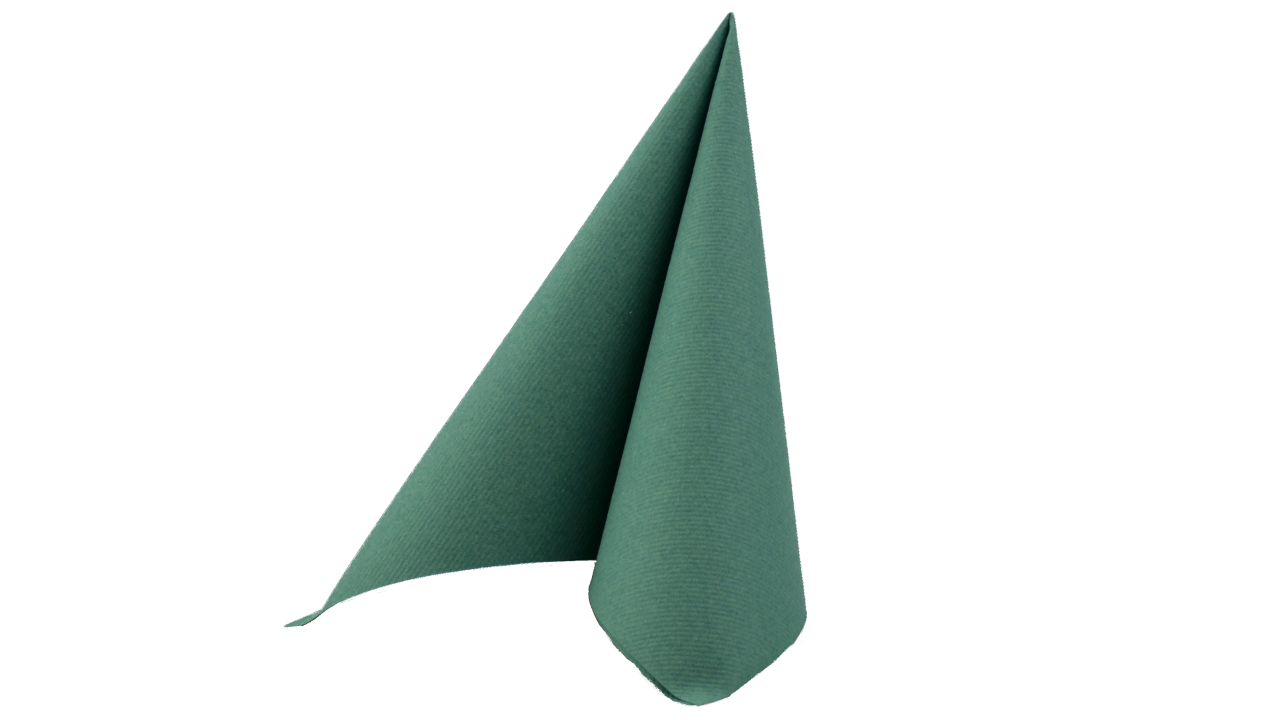 Airlaid-Serviette, 40x40cm, 1/4 Falz, dunkelgrün