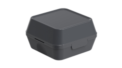 Mehrweg-Burger Box M, Polypropylen, 11,5x11,5x8,2cm, schiefergrau