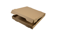 Pizzakarton, 32x32x3cm, braun