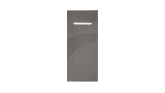 Papier Serviettentasche, 8,5x20cm, dunkelgrau, Zell.-Serv.,33x33cm,2lg,wei&szlig;