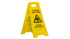 Warnschild 'Achtung Rutschgefahr' (D+GB) 310x620mm, gelb/schwarz