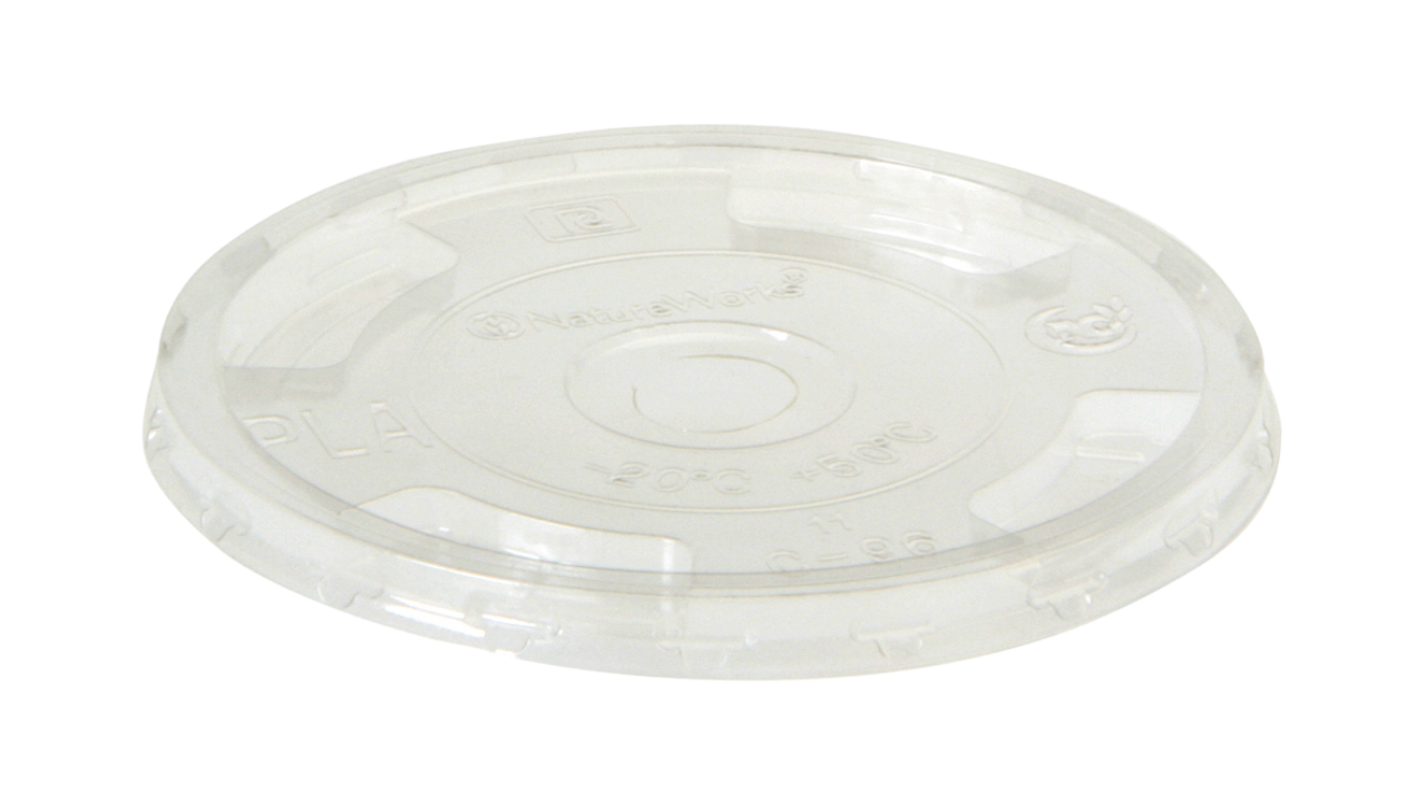 Naturesse Flach-Deckel, PLA, mit Loch, passend für Ø96mm, transparent