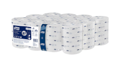 Tork h&uuml;lsenloses, Toilettenpapier, Midi, OptiServe&reg;, wei&szlig;, 2-lagig, T7 System