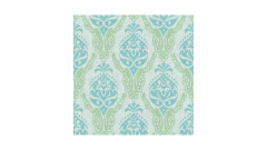 Linclass-Serviette, 40x40cm, 1/4-Falz, 'Doris', gr&uuml;n/blau