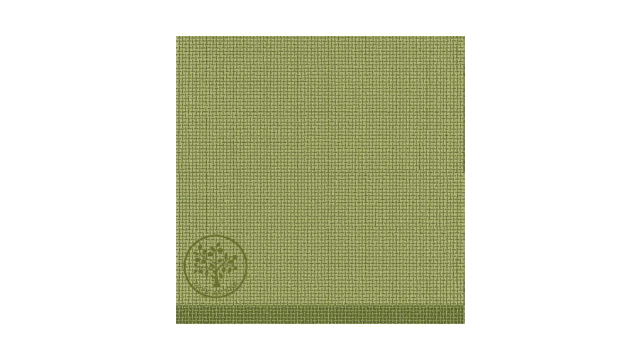 Linclass-Serviette, 40x40cm, 1/4-Falz, 'Love Nature-Jute' oliv