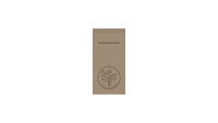 Airlaid-Serviettentasche, 40x40cm, 1/8 Falz, 'Love Nature-Jute' beige-grey