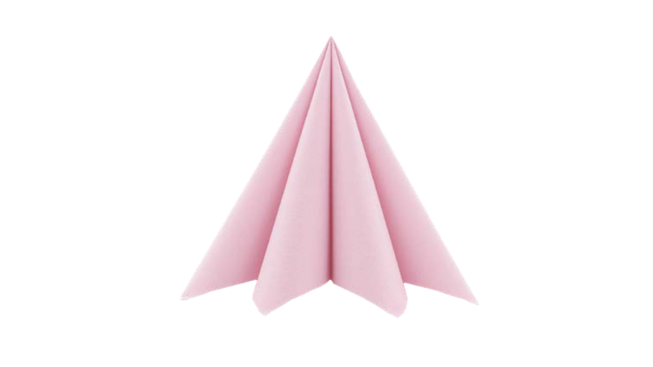 Mank-Softpoint-Serviette, 40x40cm 3-lagig, 1/4 Falz, altrosa