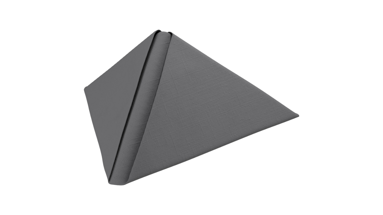 Dunilin-Servietten, 40x40cm, 1/4-Falz, granite grey