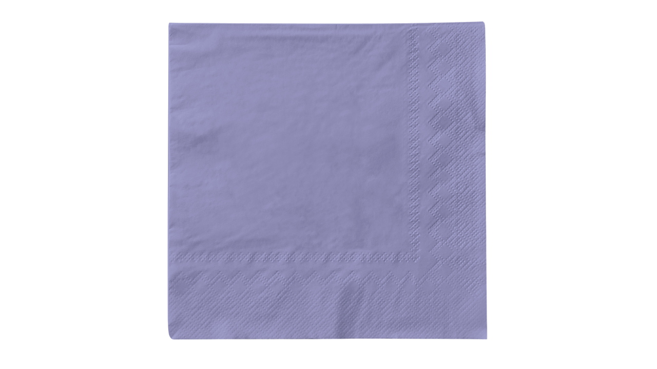 Mank-Zelltuch-Serviette, 33x33cm,3-lagig 1/4 Falz, lila