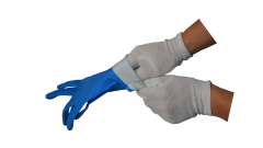 Nylon Feinstrick-Handschuhe 'Solidstar', ohne Beschichtung, Gr&ouml;&szlig;e S(7), wei&szlig;