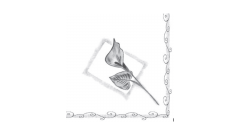 Linclass-Serviette, 33x33cm, 1/4-Falz, 'Trauer'